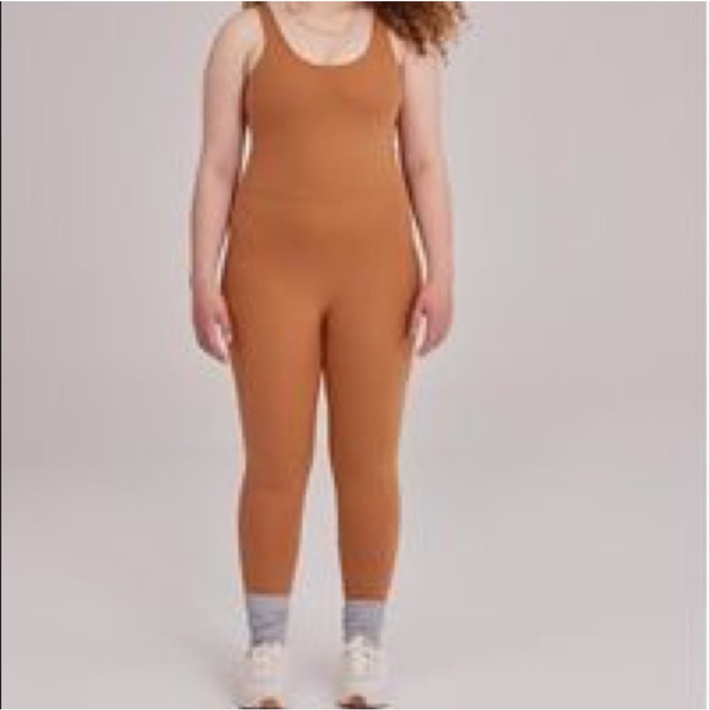 Girlfriend Collective Chocolate Brown One-piece Unitard Jumpsuit |‎ Sz XXL | NWT